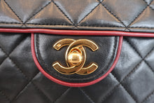 将图片加载到图库查看器，CHANEL/香奈儿 CF 拼色 链条 肩背包 羊皮 Black/Red/Gold hadware(黑色/红色/金色金属) 肩背包 800040047
