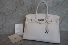 将图片加载到图库查看器，HERMES BIRKIN 35 Swift leather White □N刻印 Hand bag 600120196
