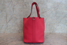 将图片加载到图库查看器，HERMES PICOTIN LOCK MM Clemence leather Rose extreme  D刻印 Hand bag 8000101664
