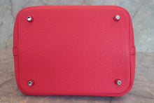 将图片加载到图库查看器，HERMES PICOTIN LOCK MM Clemence leather Rose extreme  D刻印 Hand bag 8000101664
