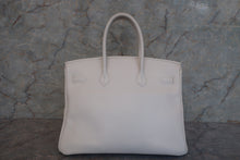 将图片加载到图库查看器，HERMES BIRKIN 35 Swift leather White □N刻印 Hand bag 600120196
