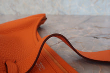 Load image into Gallery viewer, HERMES EVELYNE 3PM Clemence leather Orange □P Engraving Shoulder bag 800080193
