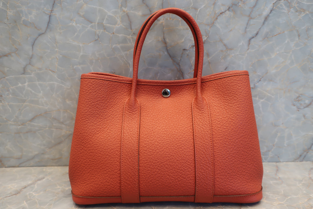 HERMES／エルメス ガーデンパーティＴＰＭ ネゴンダ サンギーヌ □Q刻印 トートバッグ 600100228