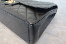 Load image into Gallery viewer, CHANEL Matelasse double flap chain shoulder bag Caviar skin Black/Gold hardware Shoulder bag 700090229
