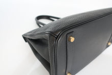 将图片加载到图库查看器，HERMES BIRKIN 30 Togo leather Black □I刻印 Hand bag 800100062
