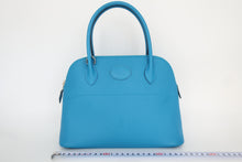 将图片加载到图库查看器，HERMES BOLIDE 27 Epsom leather Blue zanzibar A刻印 Shoulder bag 800100088
