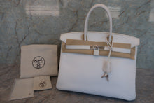 將圖片載入圖庫檢視器 HERMES／エルメス バーキン35 ヴォーエプソン ホワイト □K刻印 ハンドバッグ 700070126
