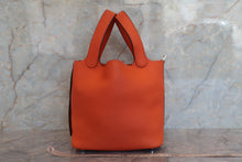Load image into Gallery viewer, HERMES PICOTIN LOCK PM Clemence leather Orange poppy A Engraving Hand bag 700050225
