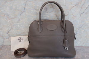 HERMES／BOLIDE 31 Clemence leather Etain □P刻印 Shoulder bag 600080181