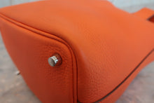 Load image into Gallery viewer, HERMES PICOTIN LOCK PM Clemence leather Orange poppy A Engraving Hand bag 700050225
