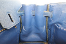 将图片加载到图库查看器，HERMES BIRKIN 30 Clemence leather Blue □H刻印 Hand bag 600090286
