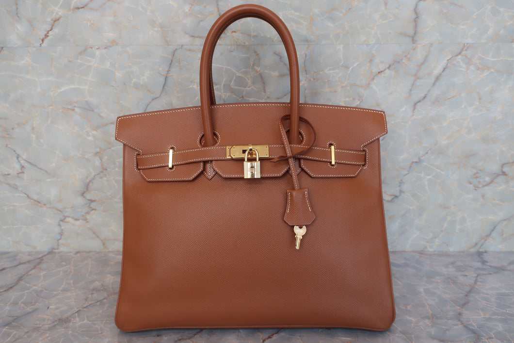 HERMES BIRKIN 35 Graine Couchevel leather Gold □C刻印 Hand bag 600090248