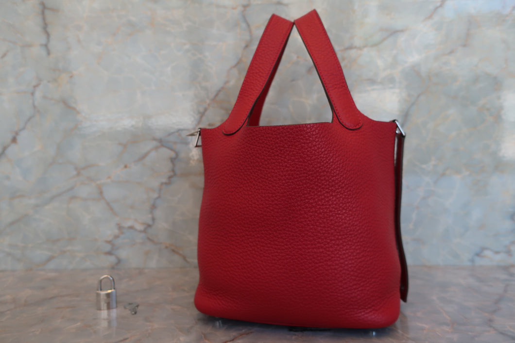 HERMES／エルメス ピコタンロックＰＭ トリヨンクレマンス ルージュカザック A刻印 ハンドバッグ 700070138