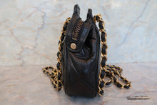 Load image into Gallery viewer, CHANEL CC mark fringe chain shoulder bag Lambskin Black/Gold hadware Shoulder bag 700090244
