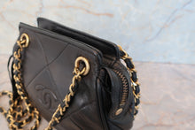 Load image into Gallery viewer, CHANEL CC mark fringe chain shoulder bag Lambskin Black/Gold hadware Shoulder bag 700090244
