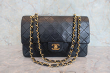 Load image into Gallery viewer, CHANEL Matelasse double flap double chain shoulder bag Lambskin Black/Gold hadware Shoulder bag 800050141
