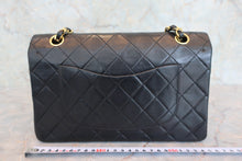 Load image into Gallery viewer, CHANEL Matelasse double flap double chain shoulder bag Lambskin Black/Gold hadware Shoulder bag 800050141
