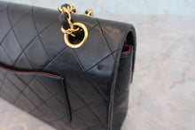 Load image into Gallery viewer, CHANEL Matelasse double flap double chain shoulder bag Lambskin Black/Gold hadware Shoulder bag 800050141
