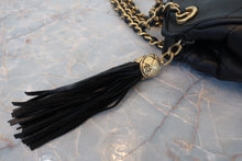 Load image into Gallery viewer, CHANEL CC mark fringe chain shoulder bag Lambskin Black/Gold hadware Shoulder bag 700090244
