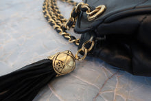 Load image into Gallery viewer, CHANEL CC mark fringe chain shoulder bag Lambskin Black/Gold hadware Shoulder bag 700090244
