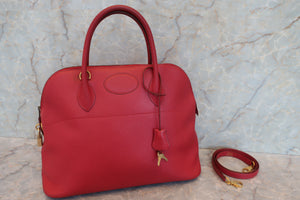 HERMES／エルメス ボリード35 クシュベル ルージュヴィフ 〇W刻印 ショルダーバッグ 700080111