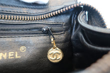 Load image into Gallery viewer, CHANEL CC mark fringe chain shoulder bag Lambskin Black/Gold hadware Shoulder bag 700090244
