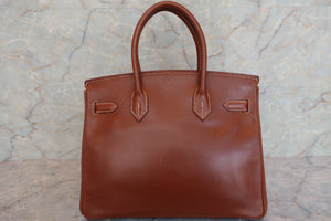 HERMES BIRKIN 30 Graine Lisse leather Noisette □F刻印 Hand bag 600090292