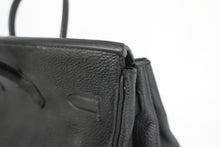 将图片加载到图库查看器，HERMES BIRKIN 35 Togo leather Black □R刻印 Hand bag 800100081
