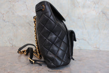 Load image into Gallery viewer, CHANEL Matelasse chain back pack Lambskin Black/Gold hadware Back pack 800080227
