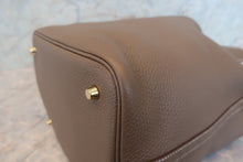 Load image into Gallery viewer, HERMES PICOTIN LOCK MM Clemence leather Etoupe gray Z Engraving Hand bag 700120148
