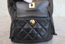 Load image into Gallery viewer, CHANEL Matelasse chain back pack Lambskin Black/Gold hadware Back pack 800080227
