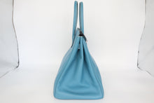 将图片加载到图库查看器，HERMES BIRKIN 35 Epsom leather Blue jean □K刻印 Hand bag 800100078

