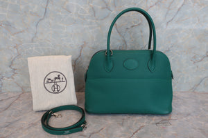 HERMES／BOLIDE 27 Epsom leather Malachite □R刻印 Shoulder bag 60009006