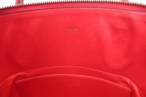 HERMES／エルメス ボリード35 クシュベル ルージュヴィフ 〇W刻印 ショルダーバッグ 700080111