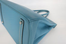 将图片加载到图库查看器，HERMES BIRKIN 35 Epsom leather Blue jean □K刻印 Hand bag 800100078
