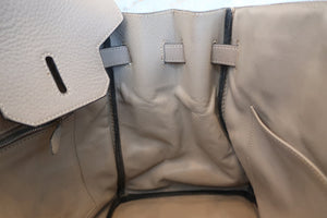HERMES BIRKIN 35 Clemence leather Gris tourterelle □E刻印 Hand bag 600050006