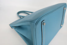 将图片加载到图库查看器，HERMES BIRKIN 35 Epsom leather Blue jean □K刻印 Hand bag 800100078
