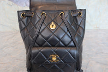 Load image into Gallery viewer, CHANEL Matelasse chain back pack Lambskin Black/Gold hadware Back pack 800080227
