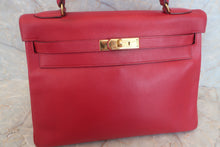 将图片加载到图库查看器，HERMES KELLY 32 Graine Couchevel leather Rouge vif 〇V刻印 Shoulder bag 500060067
