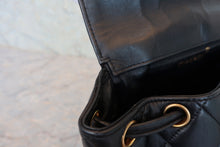 Load image into Gallery viewer, CHANEL Matelasse chain back pack Lambskin Black/Gold hadware Back pack 800080227
