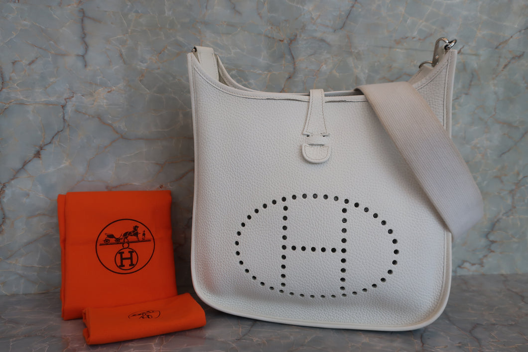 HERMES／エルメス エブリン2ＰＭ トリヨンクレマンス ホワイト □I刻印 ショルダーバッグ 700080150