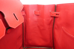 HERMES BIRKIN 35 Epsom leather Vermillon □H Engraving Hand bag 700030121