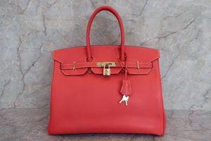 HERMES／エルメス キャンディバーキン35 ヴォーエプソン ローズジャイプール/ゴールド □P刻印 ハンドバッグ 700040232
