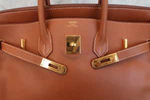 HERMES BIRKIN 35 Graine Couchevel leather Gold 〇W刻印 Hand bag 700070084