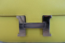 Load image into Gallery viewer, HERMES CONSTANCE MINI Epsom leather Lime A Engraving Shoulder bag 600040204
