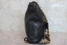 画像をギャラリービューアに読み込む, CHANEL/シャネル マトラッセチェーンリュック ラムスキン ブラック/ゴールド金具 リュック 800070130
