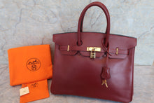 将图片加载到图库查看器，HERMES BIRKIN 35 Graine Couchevel leather Rouge H □F刻印 Hand bag 600060079
