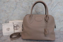 将图片加载到图库查看器，HERMES／BOLIDE 31 Clemence leather Gris tourterelleT刻印 Shoulder bag 600080183
