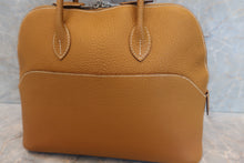 将图片加载到图库查看器，HERMES  BOLIDE 1923 Chevre myzore goatskim Natural sable □K刻印 Hand bag 500110183
