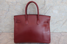 将图片加载到图库查看器，HERMES BIRKIN 35 Graine Couchevel leather Rouge H □F刻印 Hand bag 600060079
